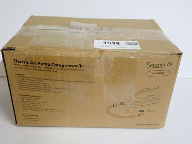 SereneLife Electric Air Pump Compressor/Inflator image