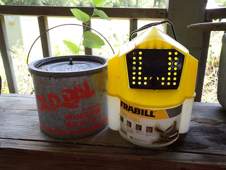 Old Pal Minnow Bucket and Frabill Flow Troll image