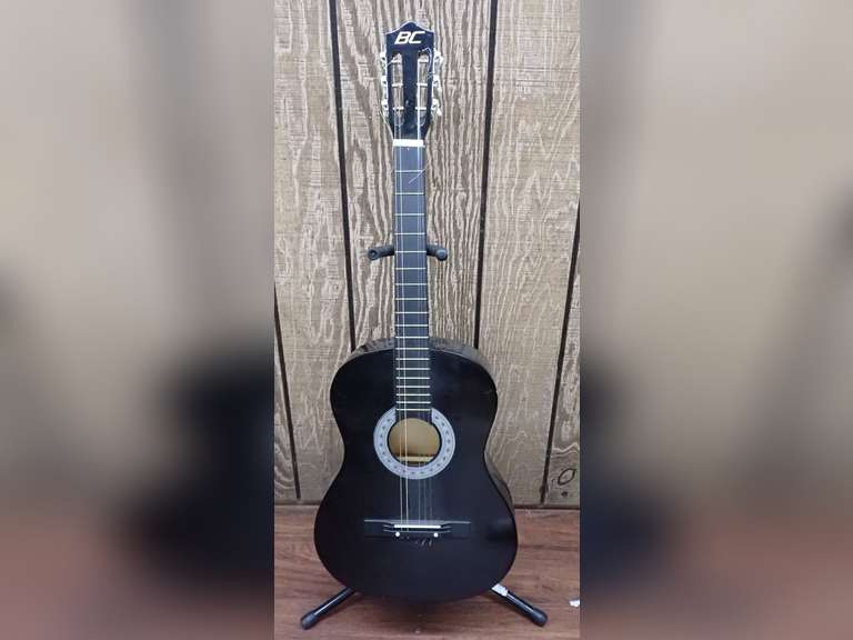 BC Black Acoustic Guitar - Stand Not Included image