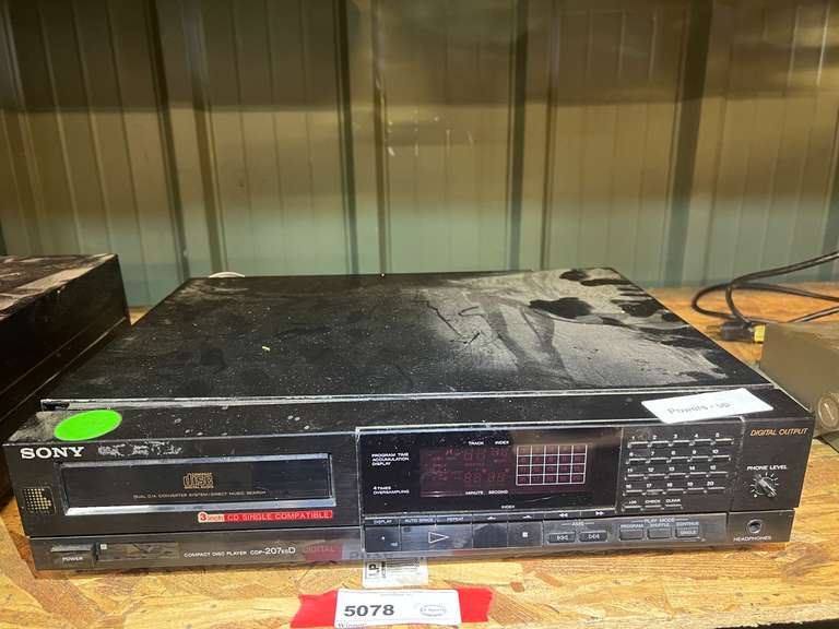 Sony CDP – 207esD compact disc player, powers up, working condition unknown, see pictures for details. image