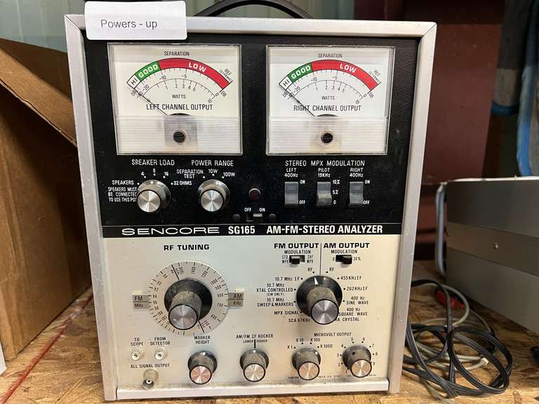 Sencore SG 165 AM/FM stereo analyzer, powers up, working condition unknown, see pictures for details. image
