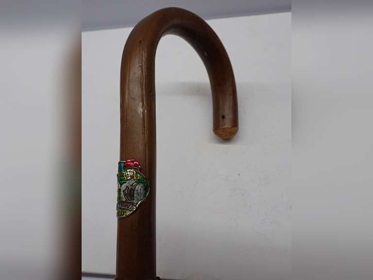 Vintage Schwarzwald Wooden Walking Stick image