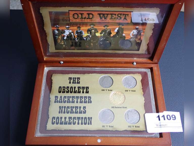 THE OBSOLETE RACKATEER NICKELS COLLECTION (RACKATEER NICKELS OF 1883 W/LAST 4 "V" NICKELS MINTED) image
