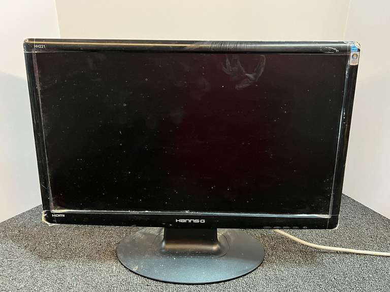 Hanns-G HH221 computer monitor, powers up, working condition unknown, see pictures for details. image