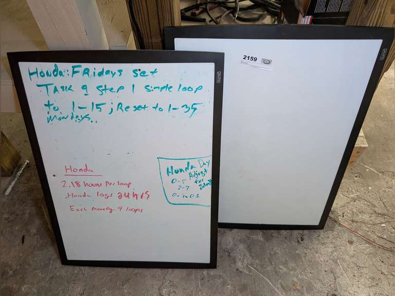 PAIR OF QUARTET DRY ERASE WHITEBOARDS image