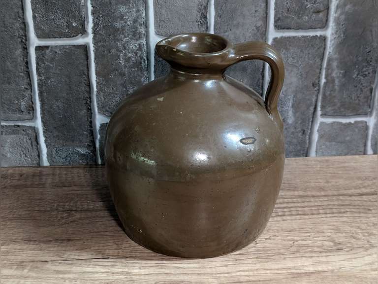 ANTIQUE BEEHIVE STYLE POTTERY JUG image