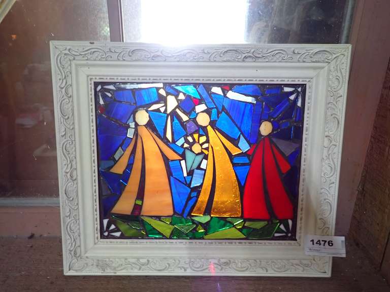 Stained Glass Style Framed Art Panel image