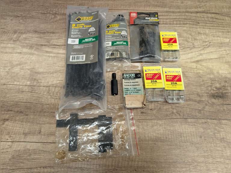 20 AMP AGC FUSES, HEAT SHRINK, CABLE TIES, AND MORE image