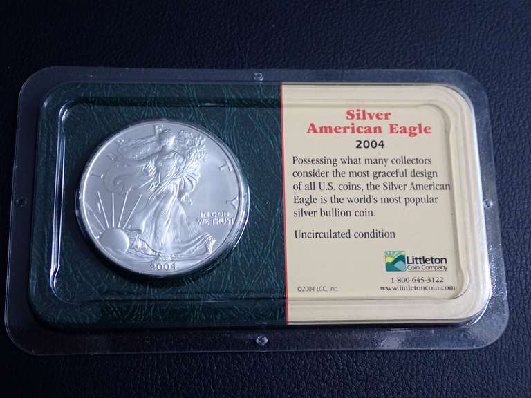 2004 UNCIRCULATED SILVER AMERICAN EAGLE COIN image