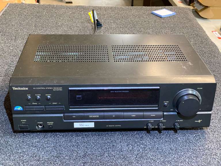 Technics SA – EX 140 AV control stereo receiver, powers up, working condition unknown, see pictures for details. image