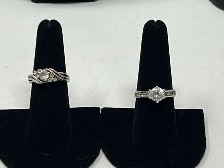 Lovely fashion rings, both pieces are stamped 925, see pictures for details. image