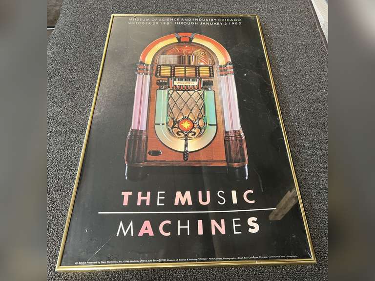 Vintage poster “The Music Machines”, from the Museum of Science and Industry in Chicago, see pictures for details. image