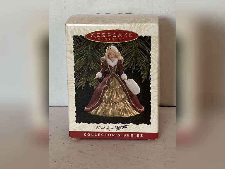 NEW 1996 VINTAGE HALLMARK KEEPSAKE "HOLIDAY BARBIE" ORNAMENT image