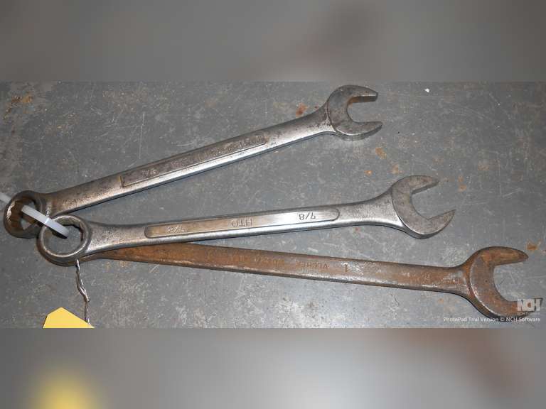 3 PC COMBO WRENCHES (2) 7/8" & (1) 1" image