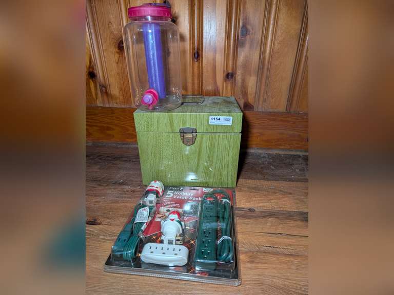 POWER BASICS 5 HOLIDAY VALUE PACK IN ORIGINAL PACKAGE, METAL FILE BOX, AND FLAVORED DRINK DISPENSER image