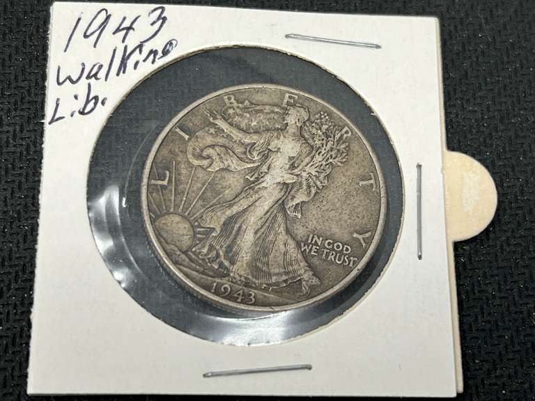 1943 Walking Liberty silver half dollar, see pictures for details. image