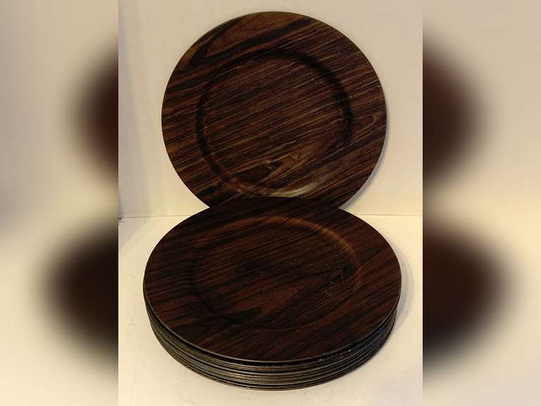 NEW 13 WOOD LOOK CHARGERS BY BETTER HOMES & GARDEN image