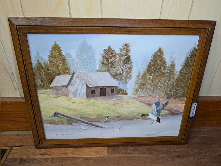FRAMED ART BY THELMA MCSWAIN, APPEARS TO BE ORIGINAL image