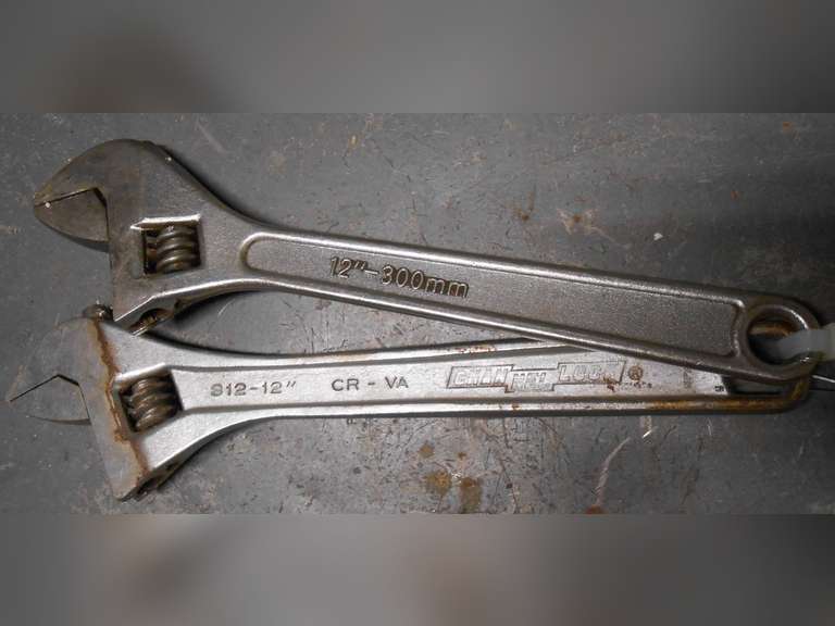 (2) 12" ADJUSTABLE WRENCHES image