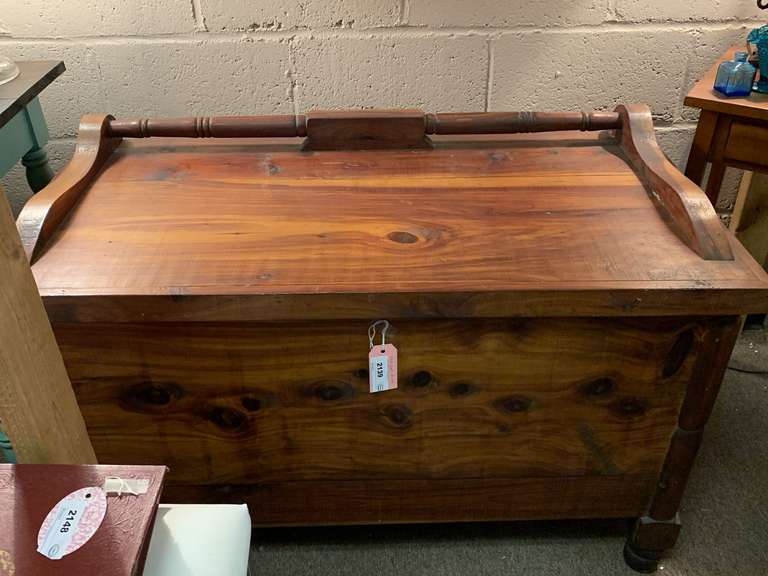 ANTIQUE SOLID PINE HOPE CHEST 26" TALL X 40" LONG X 22" WIDE image