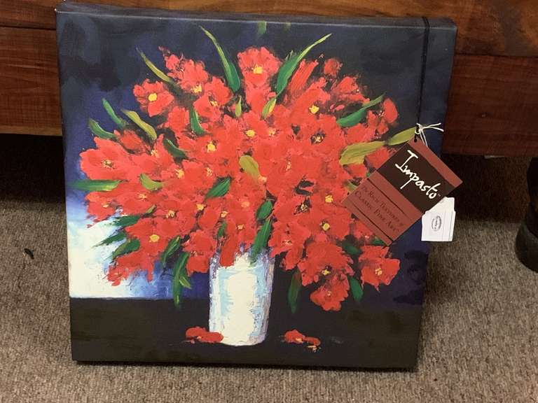 IMPASTO FLORAL ON CANVAS 12" SQUARE image