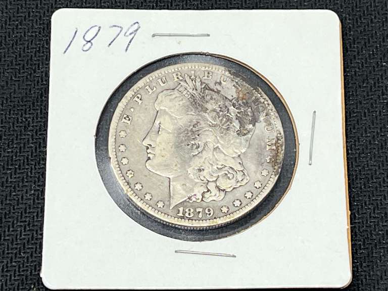 1879 Morgan silver dollar, see pictures for details. image