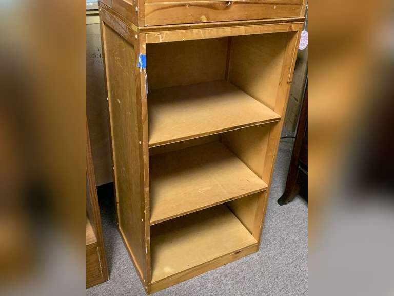 WOOD 3 TIER SMALL BOOKSHELF 16" WIDE X 30" TALL X 12" DEEP image