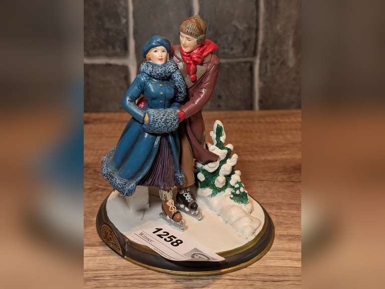 NUMBERED THE NORMAN ROCKWELL GALLERY 75TH ANNIVERSARY FIGURINE, THE SKATERS' WALTZ image