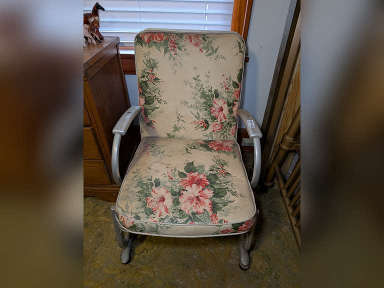MID-CENTURY OUTDOOR GLIDER ROCKING CHAIR image