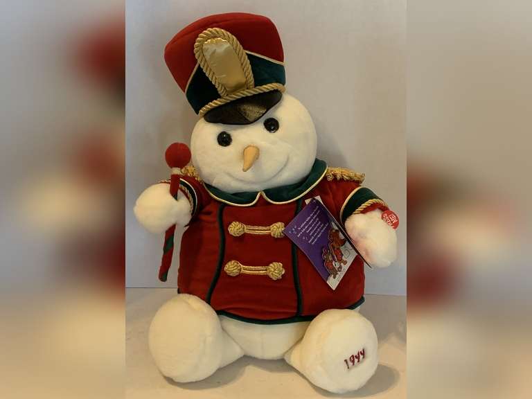 NEW SNOWMAN MUSICAL/ANIMATED PLUSH SOLDIER BEAR 20" TALL (WORKS) image