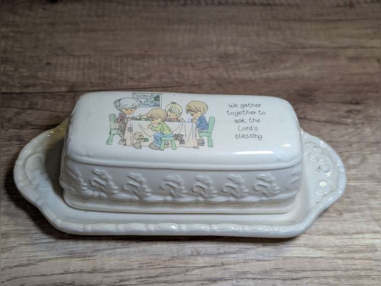 PRECIOUS MOMENTS BUTTER DISH image