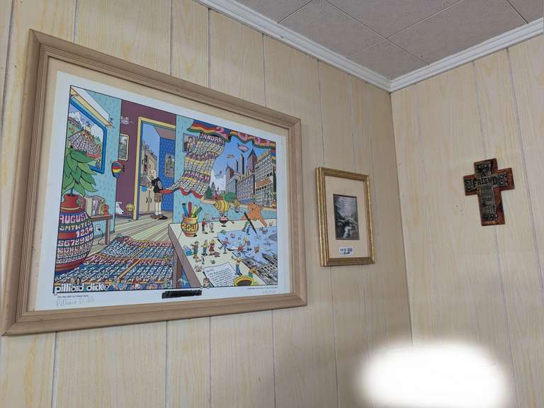 THREE-PIECE WALL ART GROUP INCLUDING SIGNED AND NUMBERED PILLIARD DICKIE PRINT image