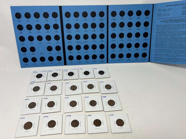 Canada small cents Whitman coin folder with 20 starter set coins, see pictures for details. image