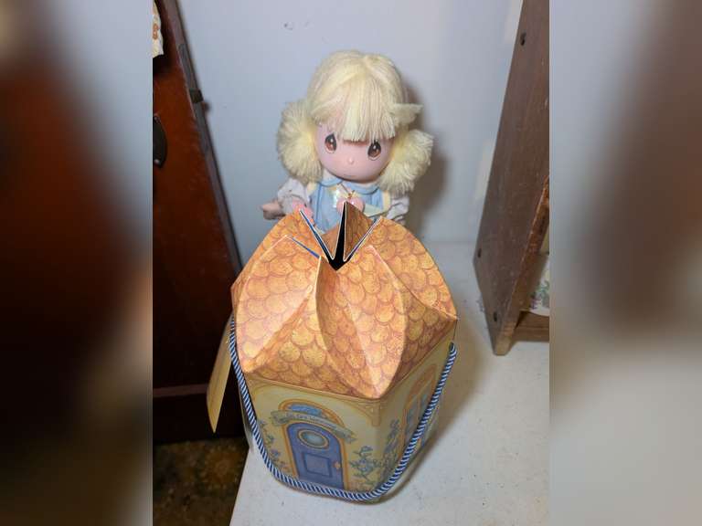 PRECIOUS MOMENTS COLLECTORS CLUB 2007 MEMBERSHIP KIT AND LARGE 1990 PRECIOUS MOMENTS LIMITED EDITION DOLL WITH STAND image