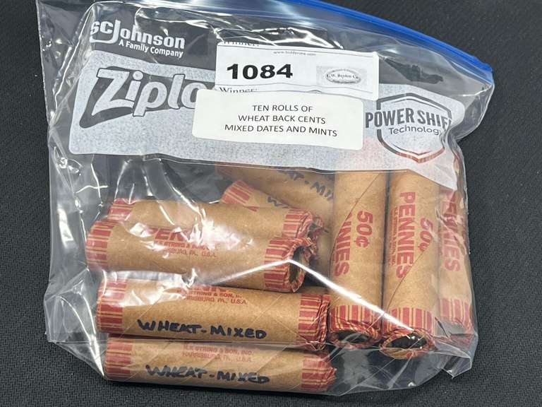 10 rolls of collectible wheat pennies, see pictures for details. image