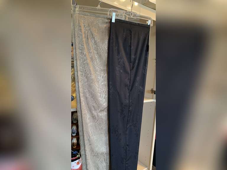 2 PAIR GOLD/BLACK AFTER 5 DRESS PANTS (SIZE 14) image