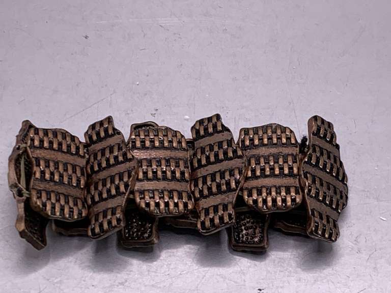 VINTAGE SOLID COPPER WIDE STRETCH BRACELET image