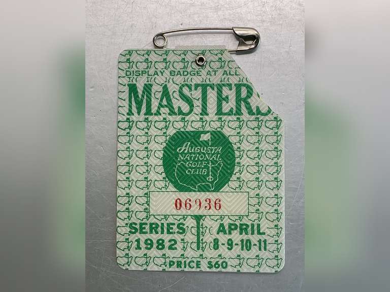 MASTERS 1982 BADGE CRAIG STADLER WINNER image