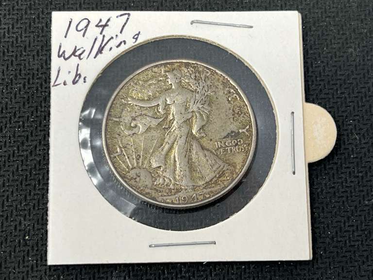 1947 Walking Liberty silver half dollar, see pictures for details. image