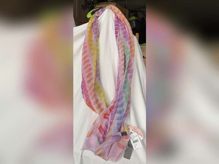 NEW NORDSTROM LONG MULTI COLOR SCARF image