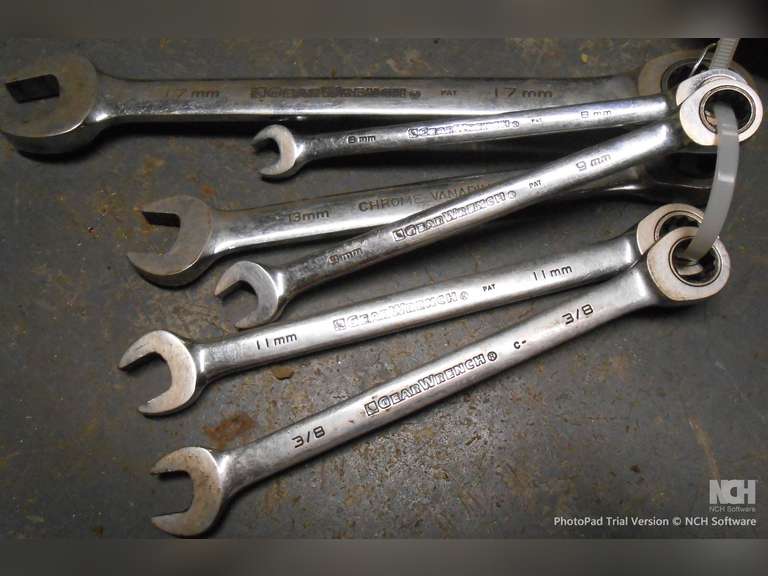 MISC RATCHETING WRENCHES 8MM, 9MM, 3/8", 11MM, 13MM & 17MM image
