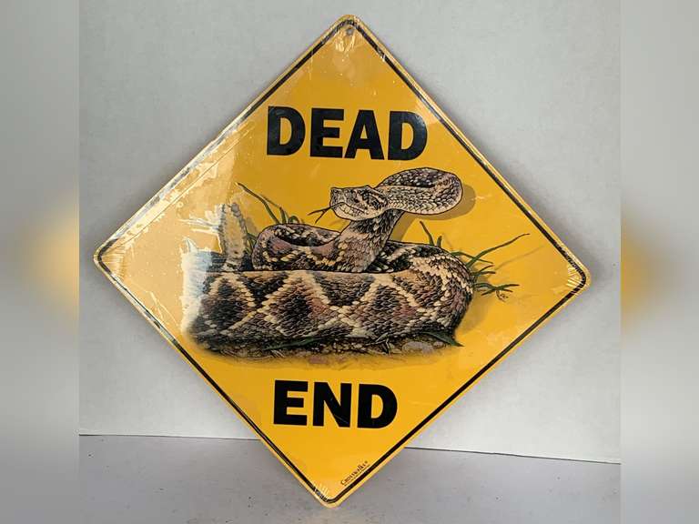 NEW METAL SIGN "DEAD END" 12" SQUARE image