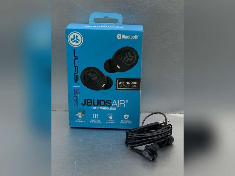 NEW JBUDS AIR BLUETOOTH WIRELESS IN BOX & AKG AIRPODS image