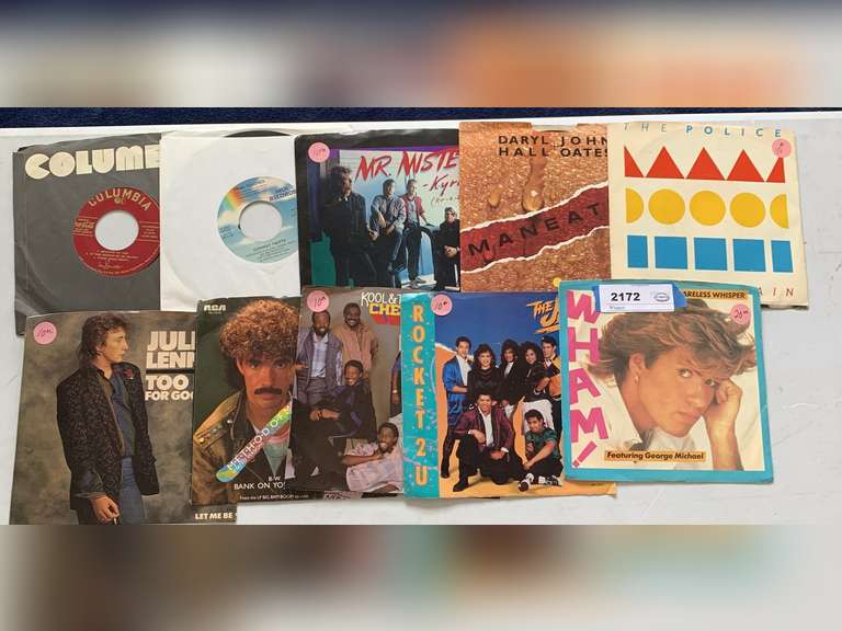 10 VINTAGE 45 RECORDS (SEE PIS) image
