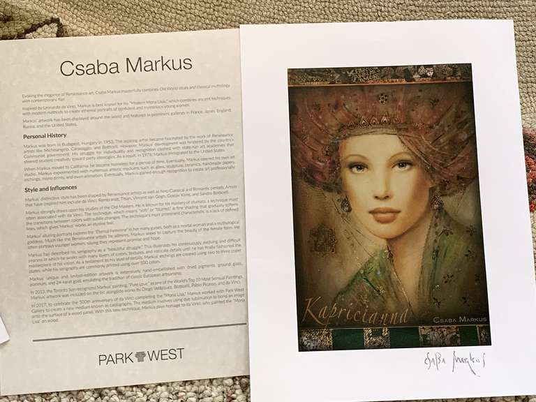 CSABA MARKUS SIGNED FRAMEABLE PRINT 9X12 image