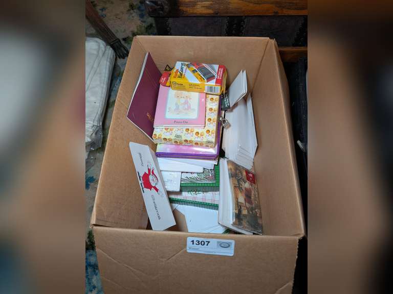 BOX OF HOLIDAY STATIONERY, PRECIOUS MOMENTS BOOK, DISPOSABLE KODAK CAMERA, AND MORE image