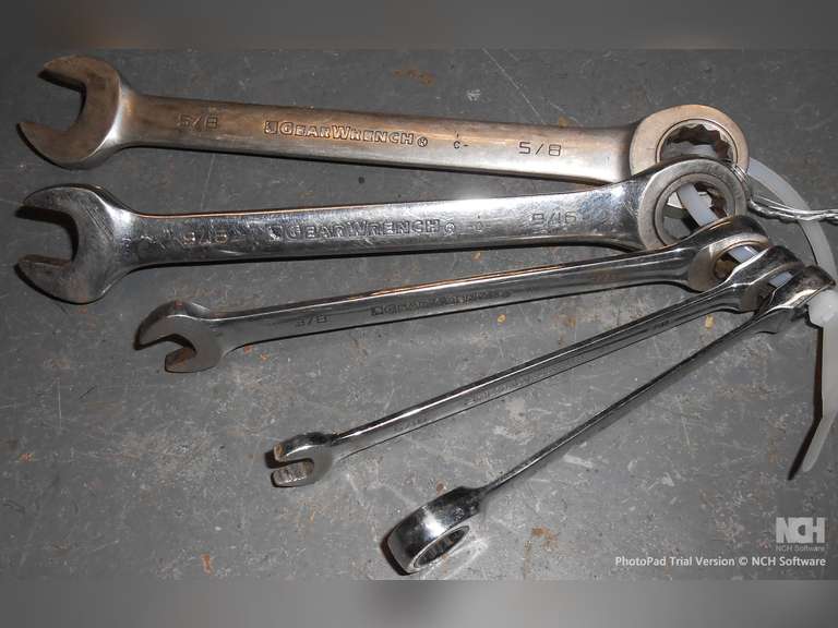 MISC RATCHETING WRENCHES 5/16"/3/8", 5/16", 3/8", 9/16" & 5/8" image