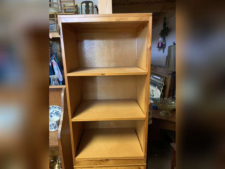 WOOD 3 TIER SMALL BOOKSHELF 16" WIDE X 30" TALL X 12" DEEP image