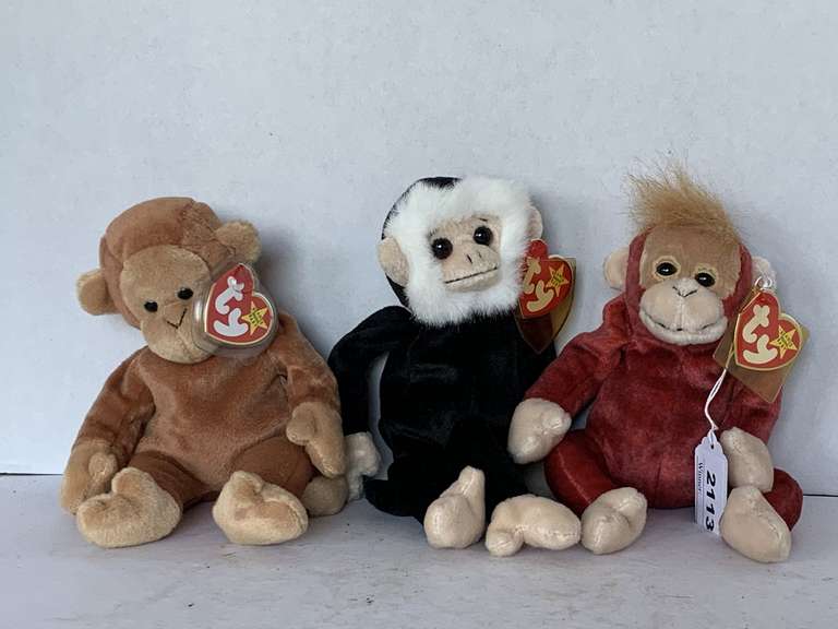 3 TY BEANIE BABIES (1995 BONGO, 1998 MOOCH, 1999 SCHWEETHEART) **1998 MOOCH HAS TAG ERROR (MORE VALUABLE) image