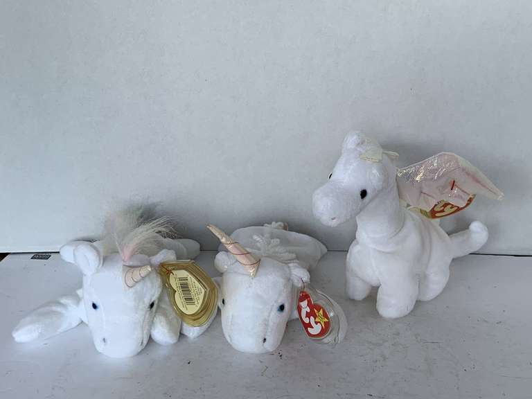 3 TY BEANIE BABIES (1995 MAGIC, & 2 1994 MYSTIC **BOTH 1994 MYSTIC HAVE TAG ERRORS (MORE VALUABLE) image